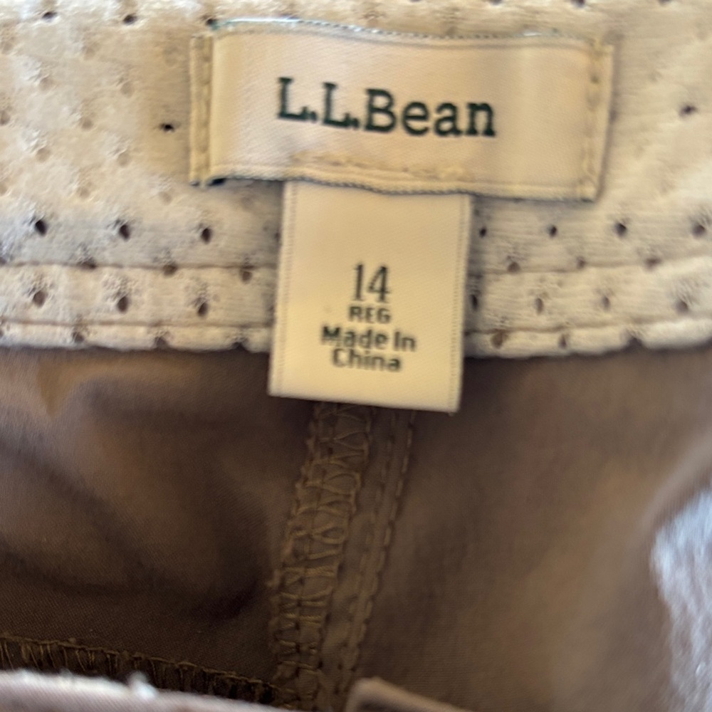 L L Bean Tan Capri Pants Size 14 - Picture 5 of 9